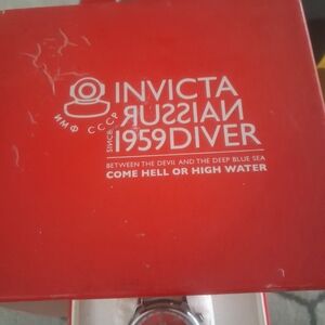 Invicta Russian Diver Watch - Red and Silver